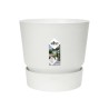 ELHO Pot de fleurs rond Greenville 25 - Extérieur - Ø 24,48 x H 23,31 cm - Blanc