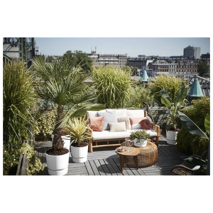 ELHO Pot de fleurs rond Greenville 25 - Extérieur - Ø 24,48 x H 23,3