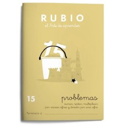 Cahier de maths Rubio Nº15 A5 Espagnol 20 Volets (10 Unités)