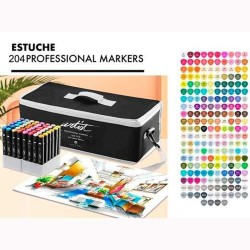 Ensemble de Marqueurs Alex Bog Luxury Canvas Gama Artist Coffret 204 Pièces Multicouleur