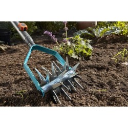 GARDENA Émietteur 14cm Combisystem - Acier galvanisé résistant corrosion – Outil de jardin ensemencement– Garantie 25 ans