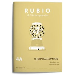 Cahier de maths Rubio Nº4A A5 Espagnol 20 Volets (10 Unités)