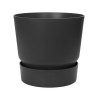 ELHO Pot de fleurs rond Greenville 40 - Extérieur - Ø 39 x H 36,8 cm - Vivre noir