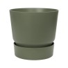 ELHO Pot de fleurs rond Greenville 25 - Extérieur - Ø 24,48 x H 23,31 cm - Vert feuille