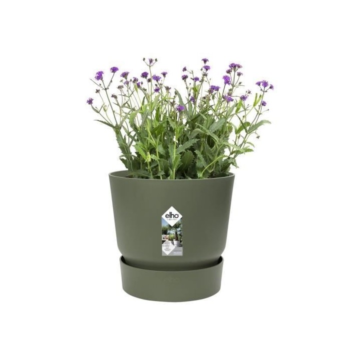 ELHO Pot de fleurs rond Greenville 25 - Extérieur - Ø 24,48 x H 23,3