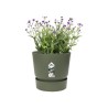 ELHO Pot de fleurs rond Greenville 30 - Extérieur - Ø 29,5 x H 27,8 cm - Vert feuille