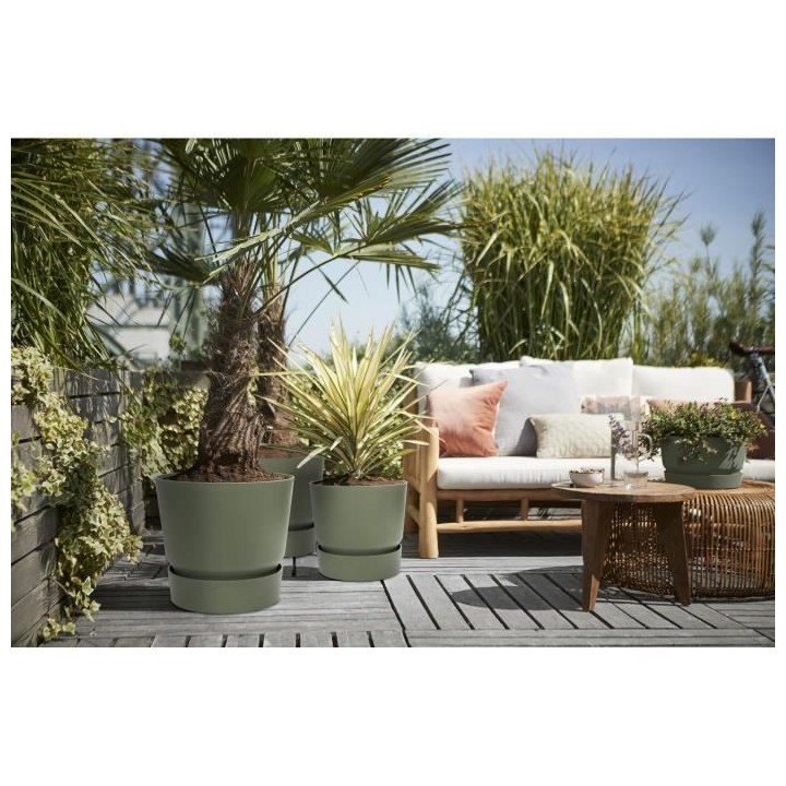 ELHO Pot de fleurs rond Greenville 47 - Extérieur - Ø 47 x H 44,1 cm