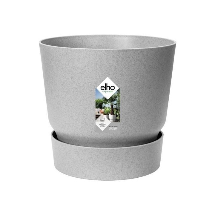 ELHO Pot de fleurs rond Greenville 40 - Extérieur - Ø 39 x H 36,8 cm