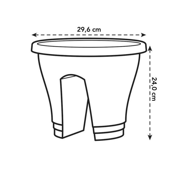 ELHO Bac de balcon Corsica Flower Bridge 30 - Violet vif - Extérieur