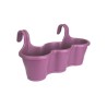 ELHO Jardiniere de balcon Corsica Triple - Violet vif - Extérieur & Balcon - L 27,1 x W 53,5 x H 25,9 cm