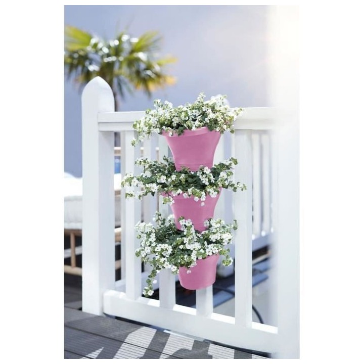 Pots a fleurs Vertical 24 Set/3 violet vif