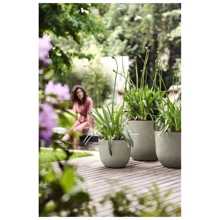 Pot de fleur Fuente Lily Rond 30 gris granité