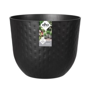 Pot de fleur Fuente Grains Rond 38 onyx noir