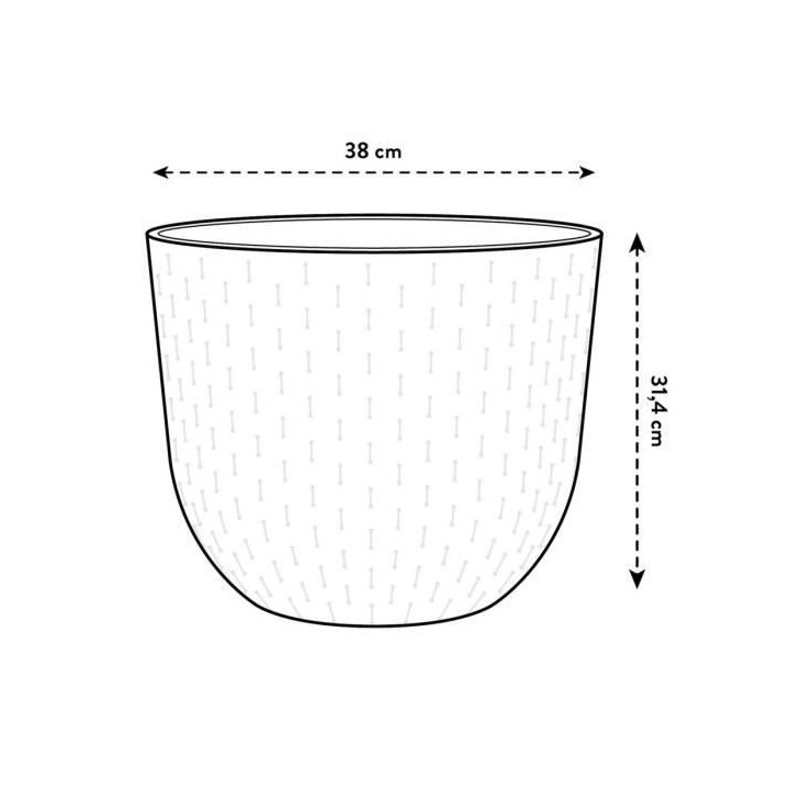 Fuente Grains Rond 38 gris granité