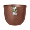 Pot de fleur Fuente Grains Rond 47 brun rouillé