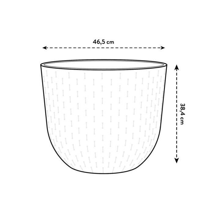 Pot de fleur Fuente Grains Rond 47 brun rouillé