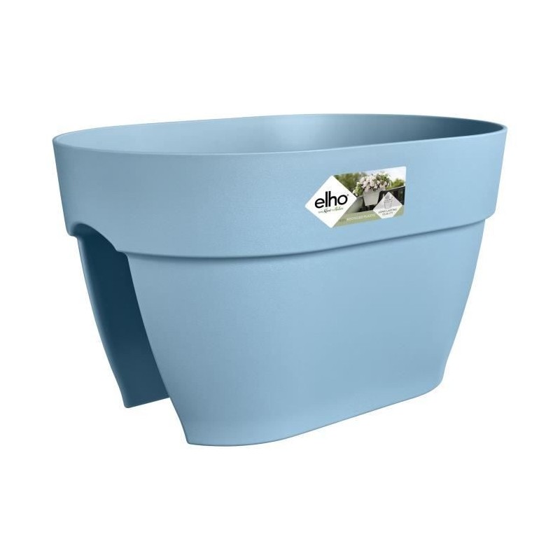 ELHO - Pot de fleurs - Vibia Campana Flower Bridge 40 - Bleu Vintage - Balcon extérieur - L 26 x W 39 x H 22 cm