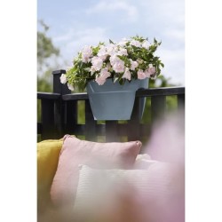 ELHO - Pot de fleurs - Vibia Campana Flower Bridge 40 - Bleu Vintage - Balcon extérieur - L 26 x W 39 x H 22 cm