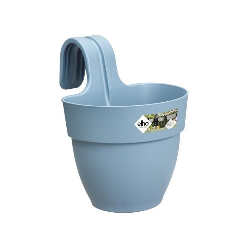 ELHO - Pot de fleurs - Vibia Campana Easy Hanger Small - Bleu Vintage - Balcon extérieur - L 24.1 x W 20.5 x H 26.5 cm