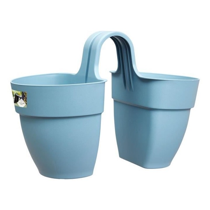 ELHO - Pot de fleurs - Vibia Campana Flower Twin 21 - Bleu Vintage - B