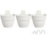 ELHO - Pot de fleurs - Vibia Campana Foret Vertical Set/3 - Blanc Soie - Balcon extérieur - L 17.1 x W 20.7 x H 29.7 cm