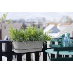 ELHO - Jardiniere de balcon - Greenville Easy Balcony 52 - Living Ciment - Balcon - L 21.2 x W 52 x H 19.4 cm