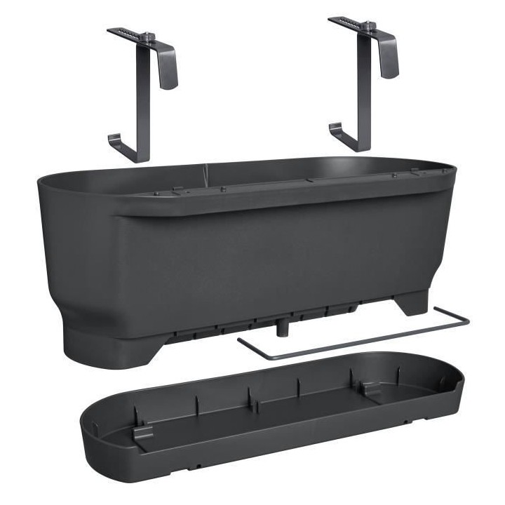 ELHO - Pot de fleurs - Greenville Easy Balcony 52 - Living Noir - Balc