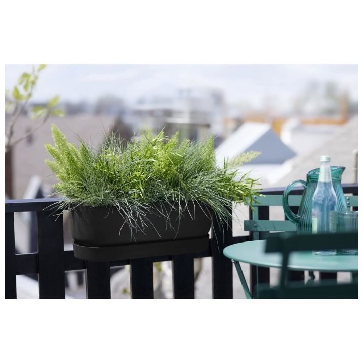 ELHO - Pot de fleurs - Greenville Easy Balcony 52 - Living Noir - Balc