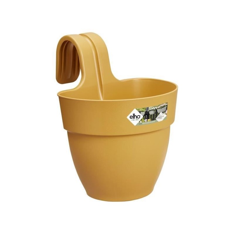 ELHO - Pot de fleurs - Vibia Campana Easy Hanger Small - Jaune Miel - Balcon extérieur - L 24.1 x W 20.5 x H 26.5 cm