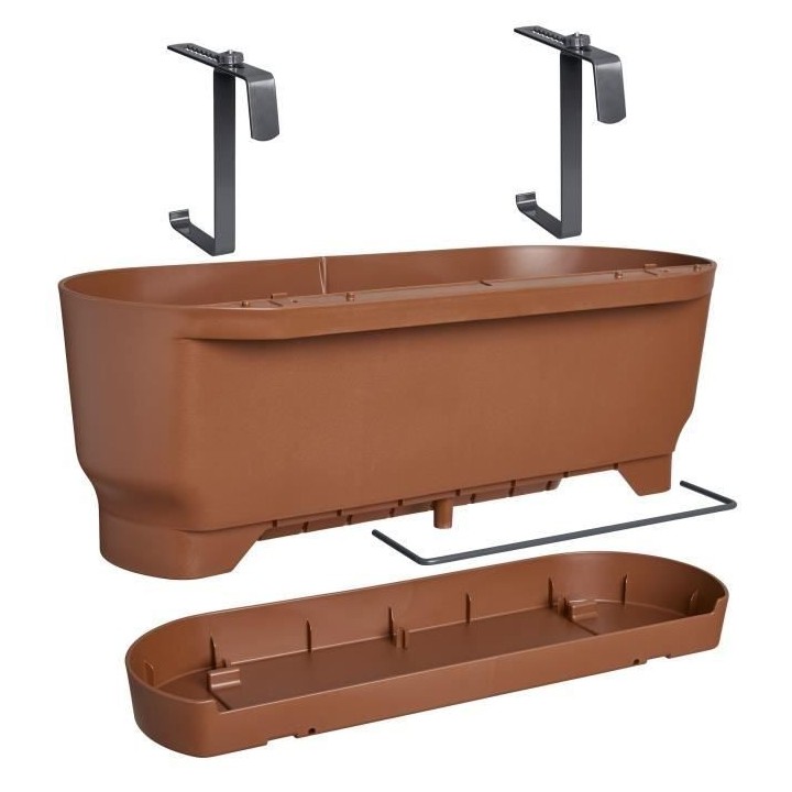 ELHO Jardiniere de balcon Greenville Easy Balcony 52 - Marron Glacé -