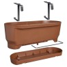 ELHO Jardiniere de balcon Greenville Easy Balcony 52 - Marron Glacé - Balcon - L 21.2 x W 52 x H 19.4 cm