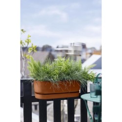 ELHO Jardiniere de balcon Greenville Easy Balcony 52 - Marron Glacé - Balcon - L 21.2 x W 52 x H 19.4 cm