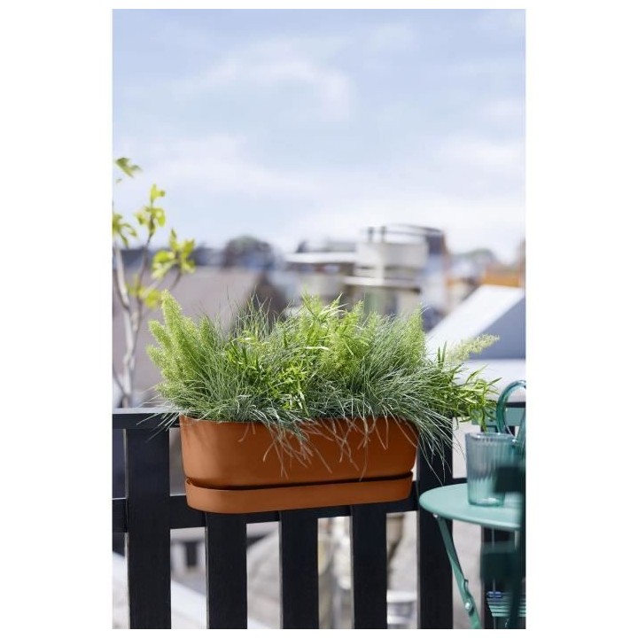 ELHO Jardiniere de balcon Greenville Easy Balcony 52 - Marron Glacé -