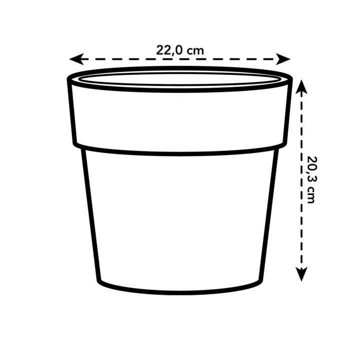 Pot a fleurs B.for Original Rond 22 blanc