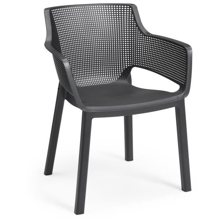 Allibert by KETER – Elisa – lot de 6 fauteuils de jardin – en r