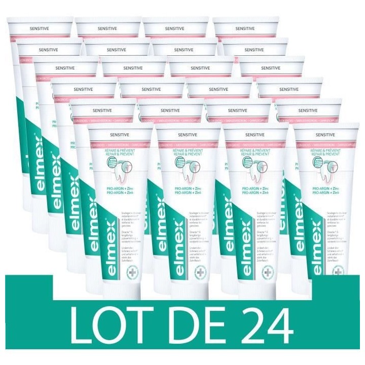 [Lot de 24] ELMEX Dentifrices Répare et Previents - 75 ml