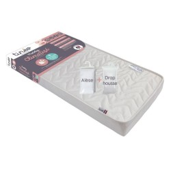 Matelas Climatisé TINEO 70x140 cm - Epaisseur 10 cm - Livré avec drap housse et alese