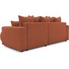 BOBOCHIC - Canape d'angle convertible réversible ELVI - 4 places - 282 x 153 x 95 cm - Terracotta