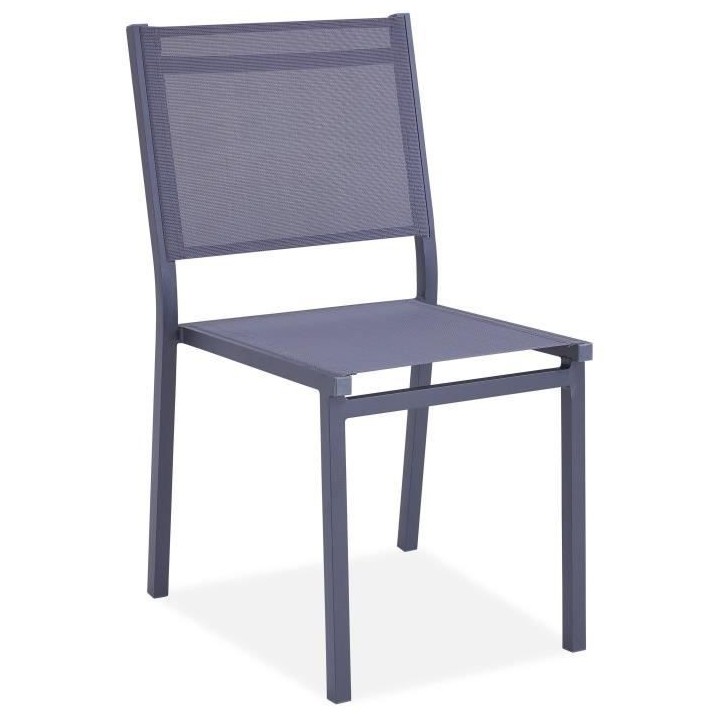 Ensemble repas de jardin 6 personnes Aluminium- Table avec plateau en