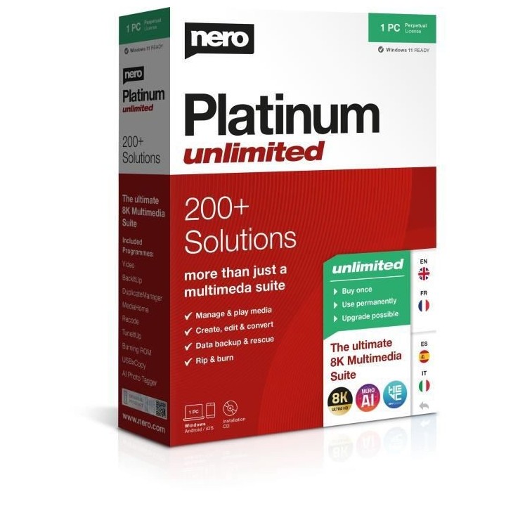Logiciel MultiMédia - NERO - Nero Platinum Unlimited