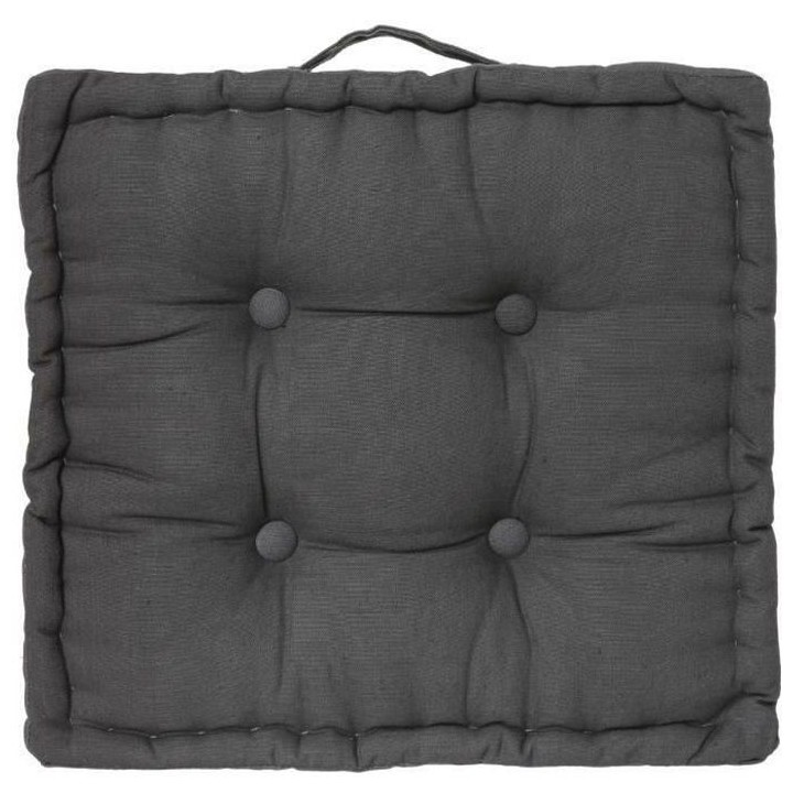 Coussin de sol Karlos - 40 x 40 cm - Gris foncé