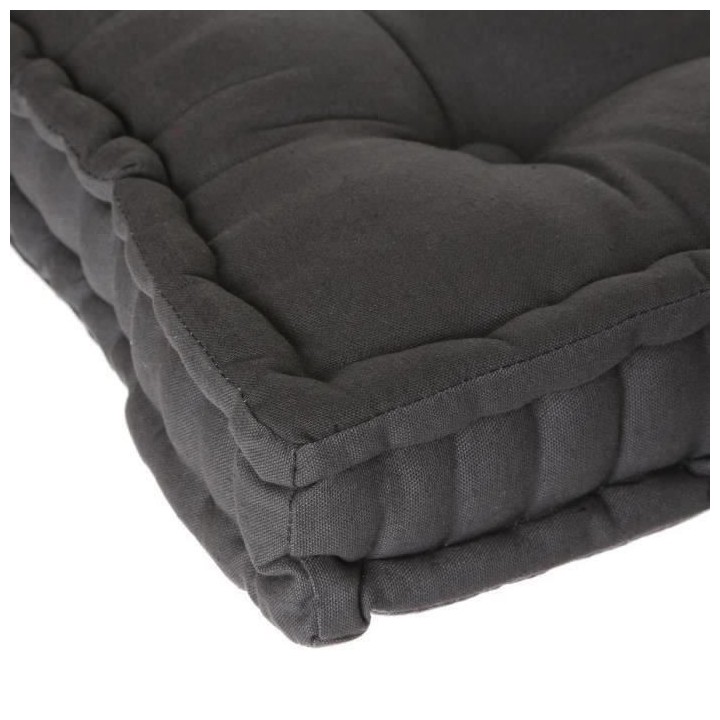 Coussin de sol Karlos - 40 x 40 cm - Gris foncé