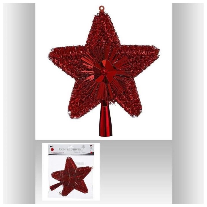 FEERIC LIGHTS & CHRISTMAS Cimier de sapin - Uni et brillant - 23 cm -