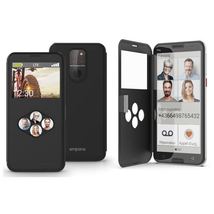 EMPORIA Smartphone pour seniors 5,5 - Noir