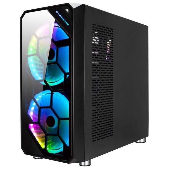 XIGMATEK BOITIER PC Zest - Moyen Tour - RGB - EN41541 - Noir - Verre t