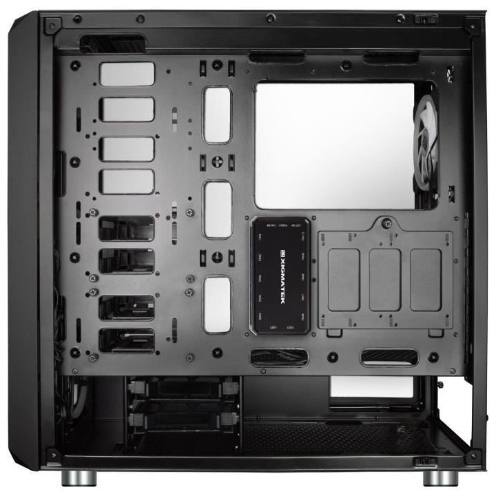 XIGMATEK BOITIER PC Zest - Moyen Tour - RGB - EN41541 - Noir - Verre t