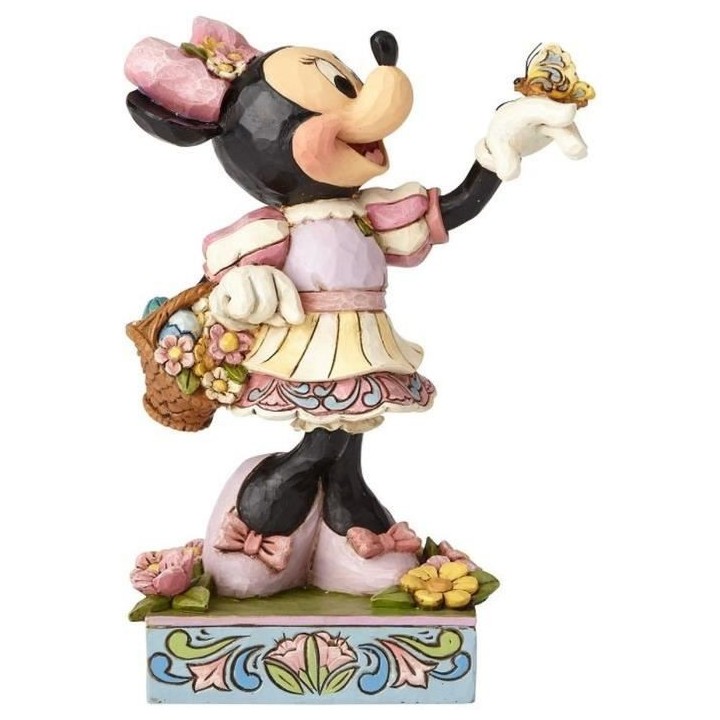 Figurine Disney - ENESCO - Minnie avec Panier Fleurs et oeufs de Pâqu