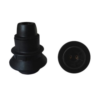 Douille E14 thermoplastique ZENITECH 1 bague noir