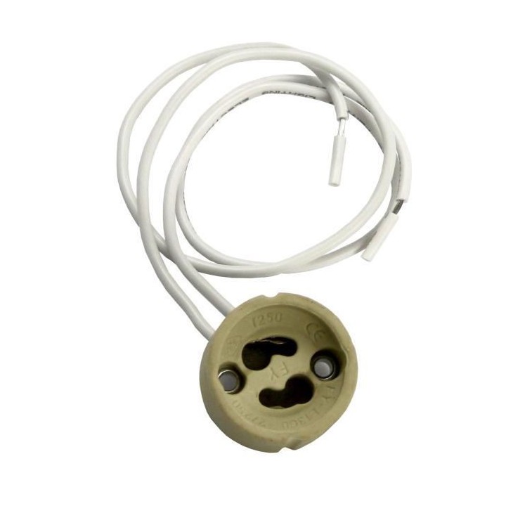 Douille GU10/GZ10 plastique 100W ZENITECH Blanc