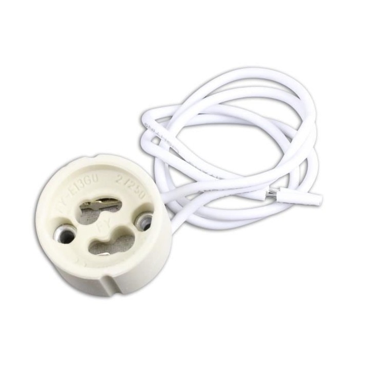 Douille GU10/GZ10 plastique 100W ZENITECH Blanc